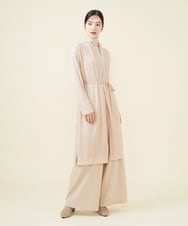 GBSAX02430 Sybilla(シビラ) ベルト付きウールロングカーディガン ベージュ
