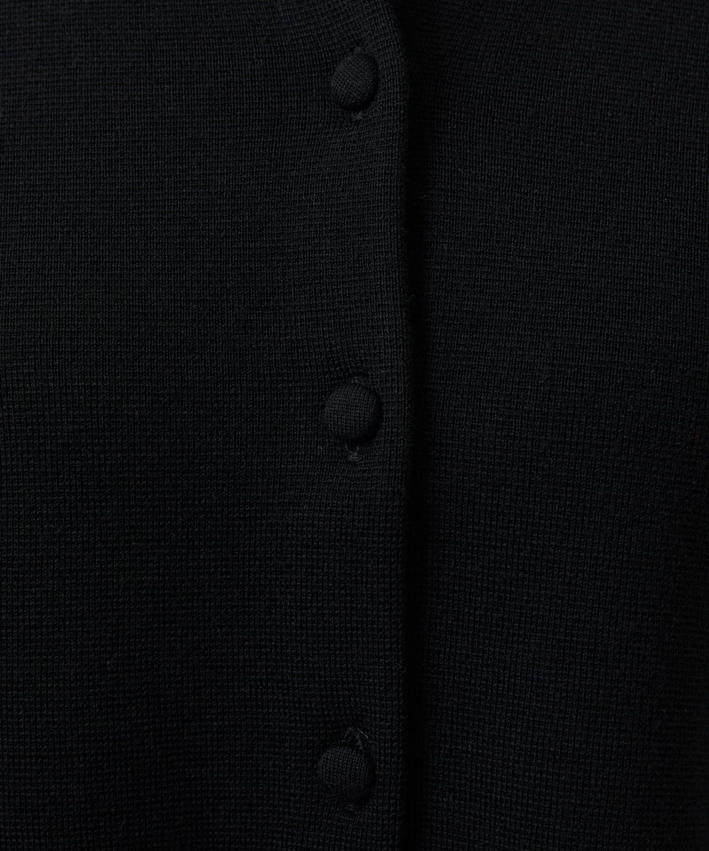 GBSCD02500 Sybilla(シビラ) バイカラーコード刺繡カーディガン ブラック