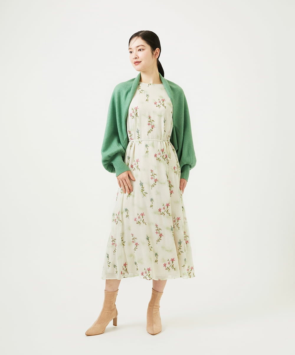 GBSCD30550 Sybilla(シビラ) カシミヤシルクドレープボレロ グリーン