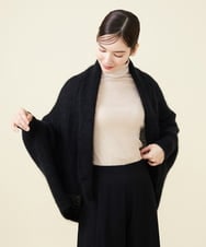 GBSCW50550 Sybilla(シビラ) 【blue&black】ドルマンスリーブモヘヤカーディガン ブラック