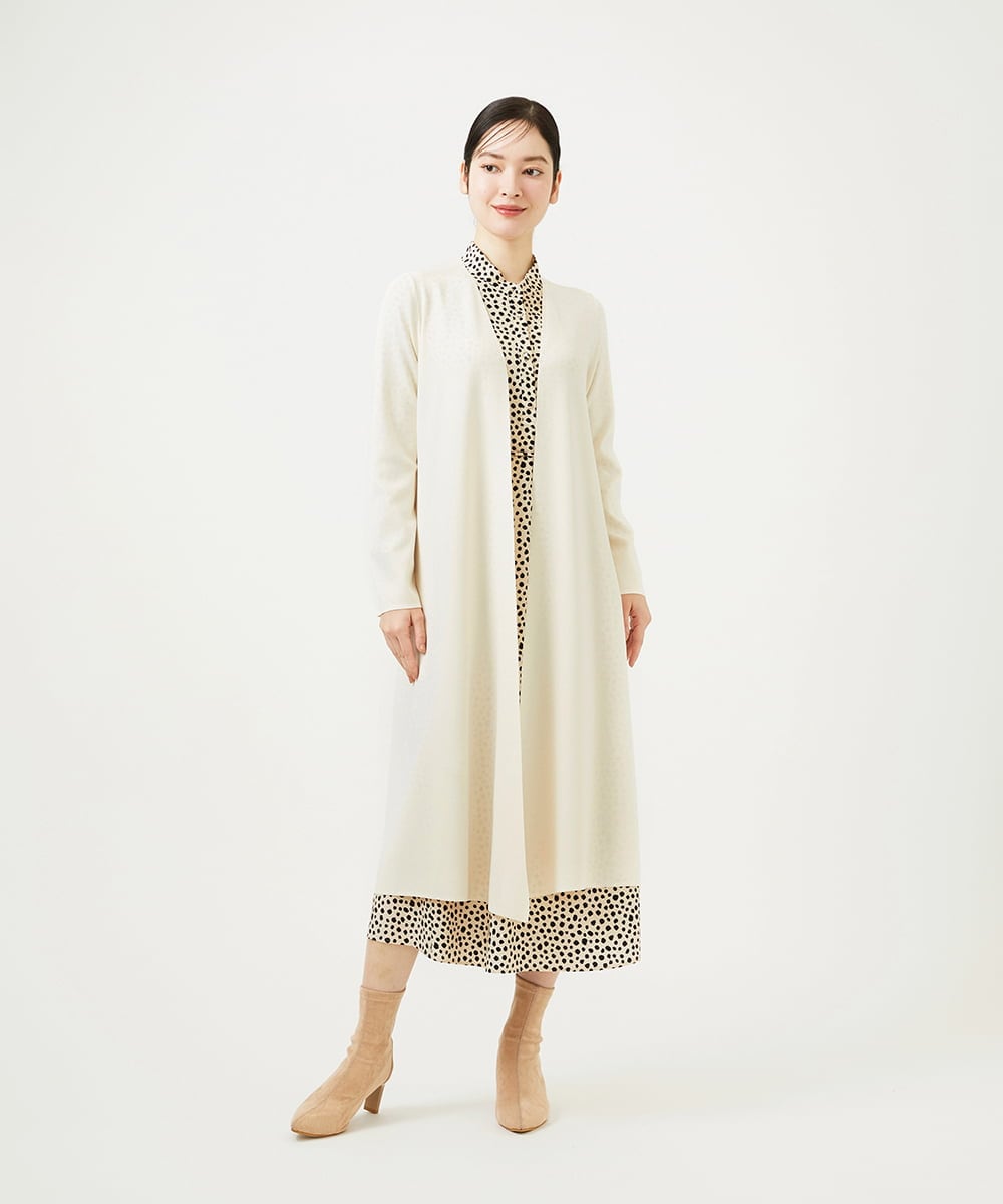 GBSED02500 Sybilla(シビラ) フレアロングカーディガン アイボリー