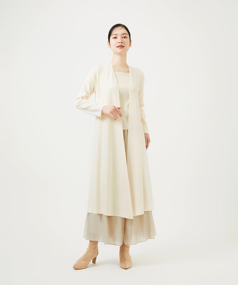 GBSED02500 Sybilla(シビラ) フレアロングカーディガン アイボリー