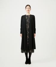 GBSED02500 Sybilla(シビラ) フレアロングカーディガン ブラック