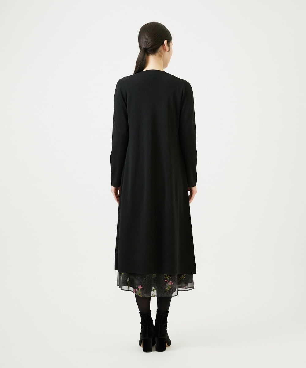 GBSED02500 Sybilla(シビラ) フレアロングカーディガン ブラック