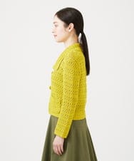 GBSEE01360 Sybilla(シビラ) 透かし編みニットジャケット イエロー