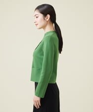 GBSET01390 Sybilla(シビラ) ペプラム切り替えニットジャケット グリーン