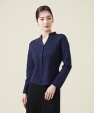 GBSET01390 Sybilla(シビラ) ペプラム切り替えニットジャケット ネイビー
