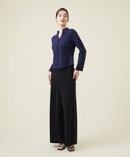 GBSET01390 Sybilla(シビラ) ペプラム切り替えニットジャケット ネイビー