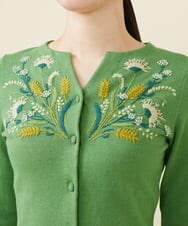 スプリングフラワー刺繍コットンカーディガン(カーディガン) | Sybilla  