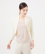 GBSGB71230 Sybilla(シビラ) 切り替えリブボレロカーディガン オフホワイト