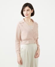 GBSGD32600 Sybilla(シビラ) クロップドニットジャケット ベージュピンク