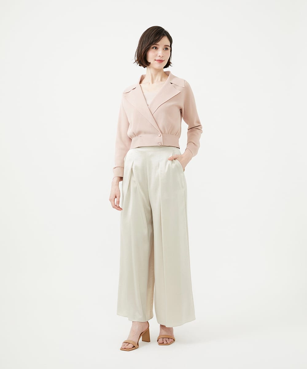 GBSGD32600 Sybilla(シビラ) クロップドニットジャケット ベージュピンク