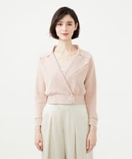 GBSGD32600 Sybilla(シビラ) クロップドニットジャケット ベージュピンク