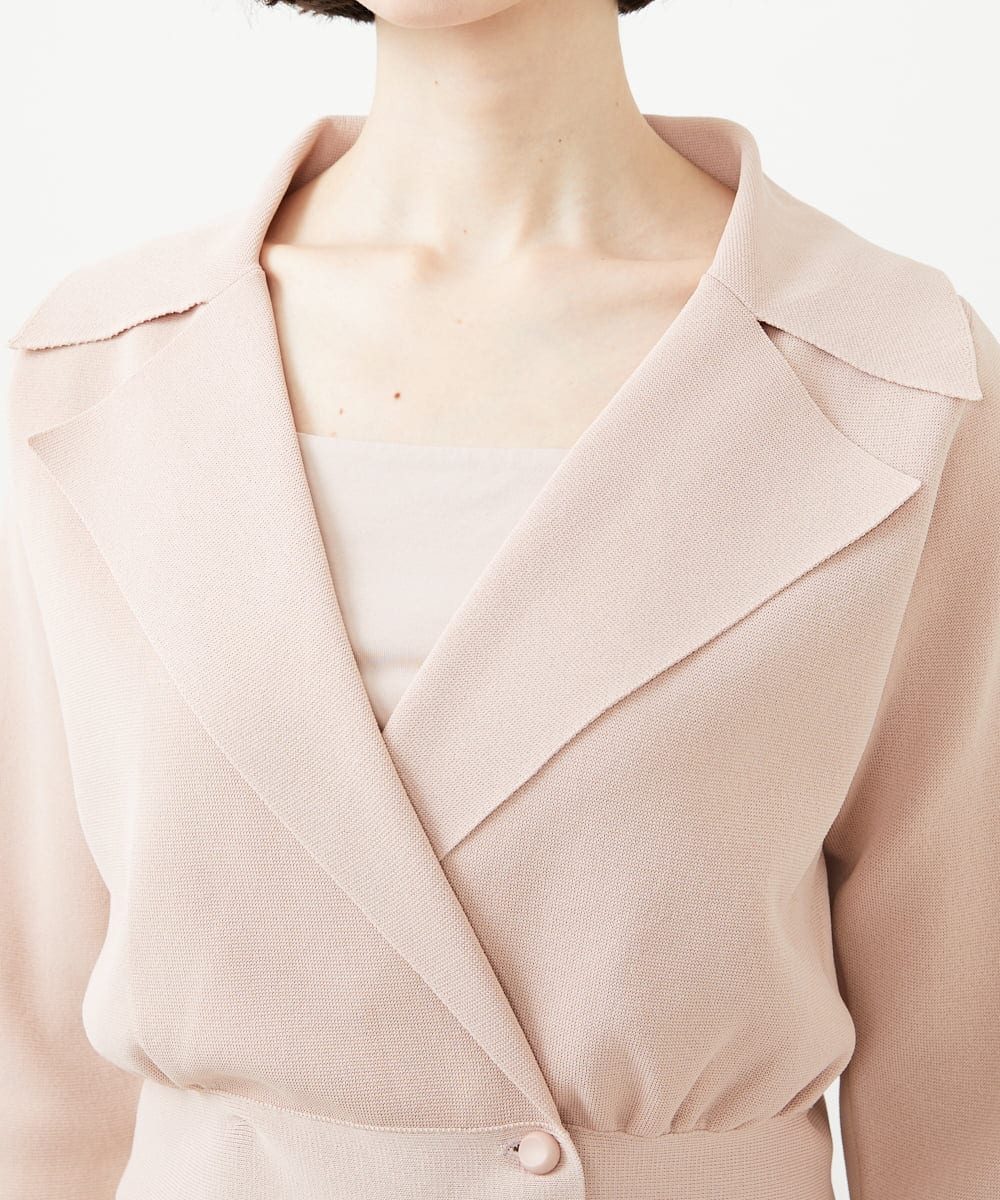 GBSGD32600 Sybilla(シビラ) クロップドニットジャケット ベージュピンク