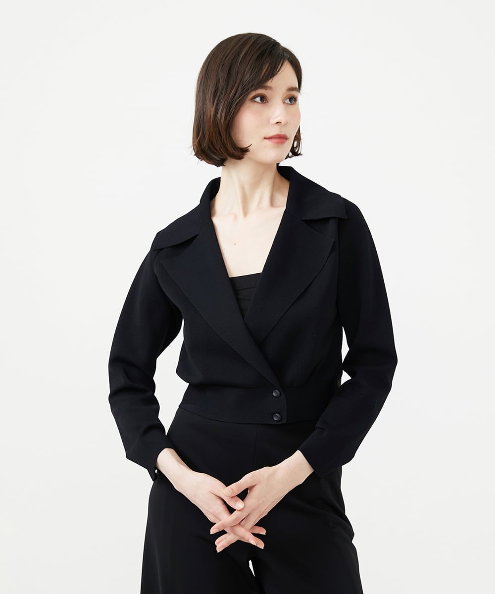 GBSGD32600 Sybilla(シビラ) クロップドニットジャケット ブラック