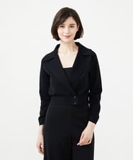 GBSGD32600 Sybilla(シビラ) クロップドニットジャケット ブラック