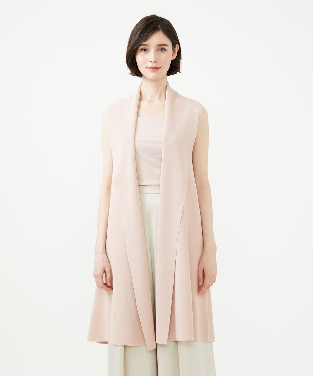 GBSGD33630 Sybilla(シビラ) ワイドカラーニットジレ ベージュピンク