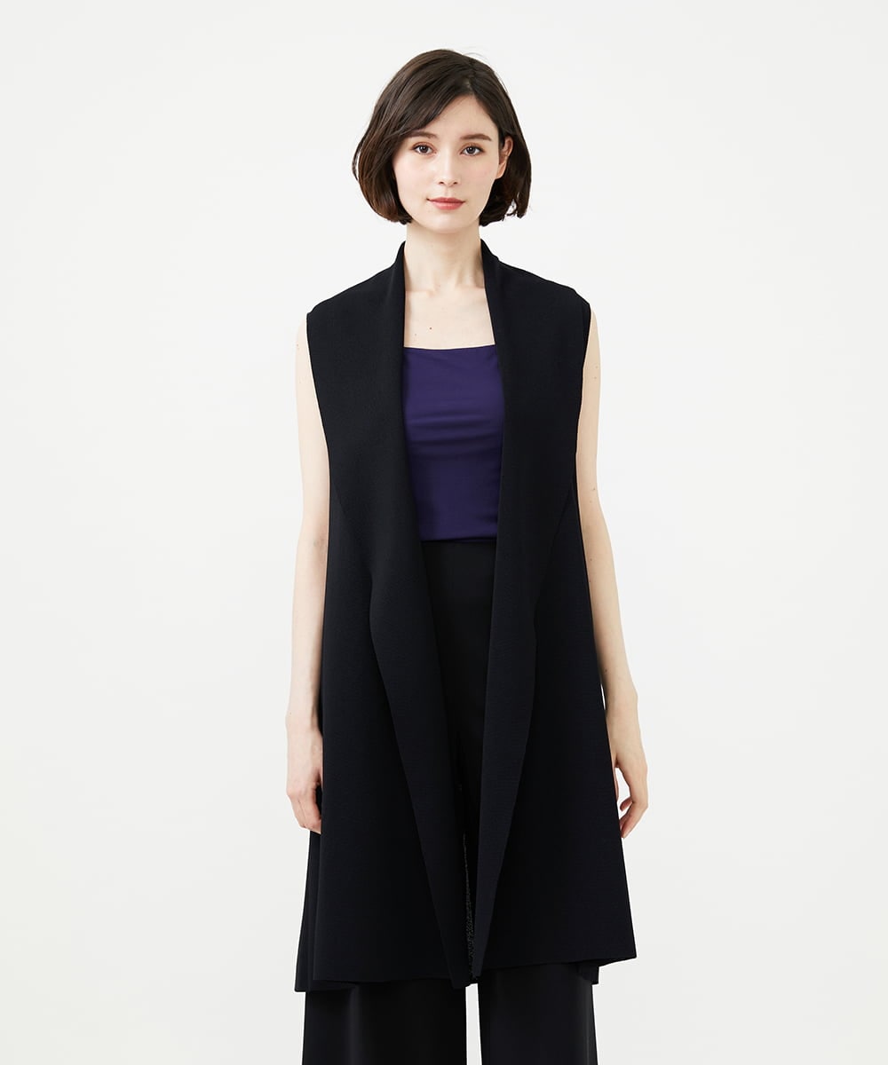 GBSGD33630 Sybilla(シビラ) ワイドカラーニットジレ ブラック