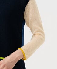 GBSGD35360 Sybilla(シビラ) ブロックボーダーカーディガン グリーン×ネイビー系