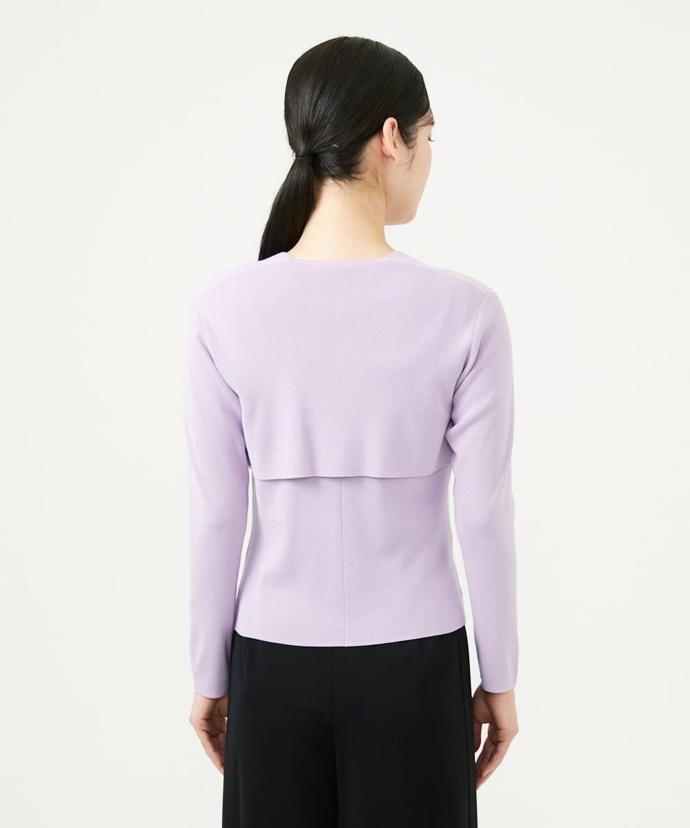 GBSGD50300 Sybilla(シビラ) レイヤード風カーディガン ラベンダー