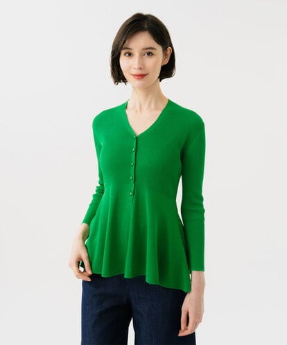 GBSGD51330 Sybilla ペプラムリブカーディガン