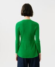 GBSGD51330 Sybilla(シビラ) ペプラムリブカーディガン グリーン