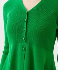 GBSGD51330 Sybilla(シビラ) ペプラムリブカーディガン グリーン