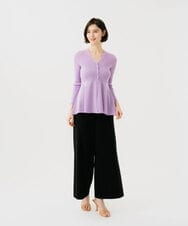 GBSGD51330 Sybilla(シビラ) ペプラムリブカーディガン ラベンダー