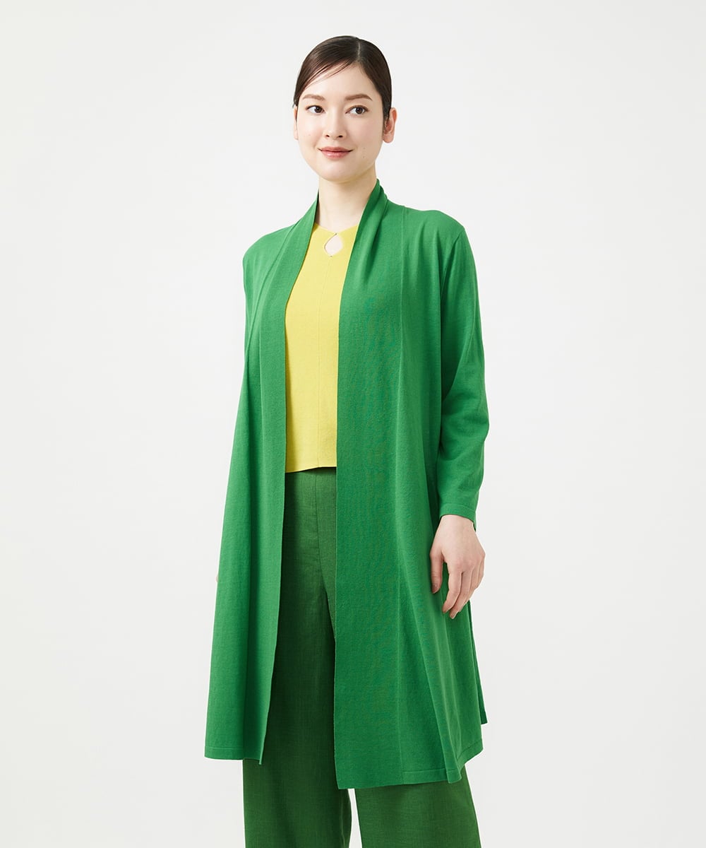 GBSGE03540 Sybilla(シビラ) アイスコットンロングカーディガン グリーン