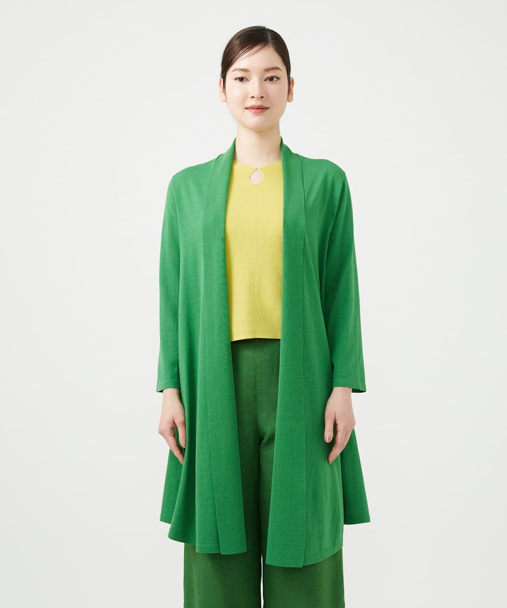 GBSGE03540 Sybilla(シビラ) アイスコットンロングカーディガン グリーン