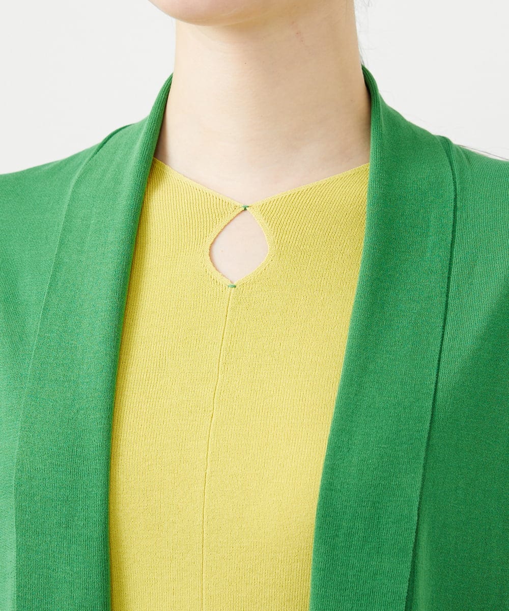 GBSGE03540 Sybilla(シビラ) アイスコットンロングカーディガン グリーン