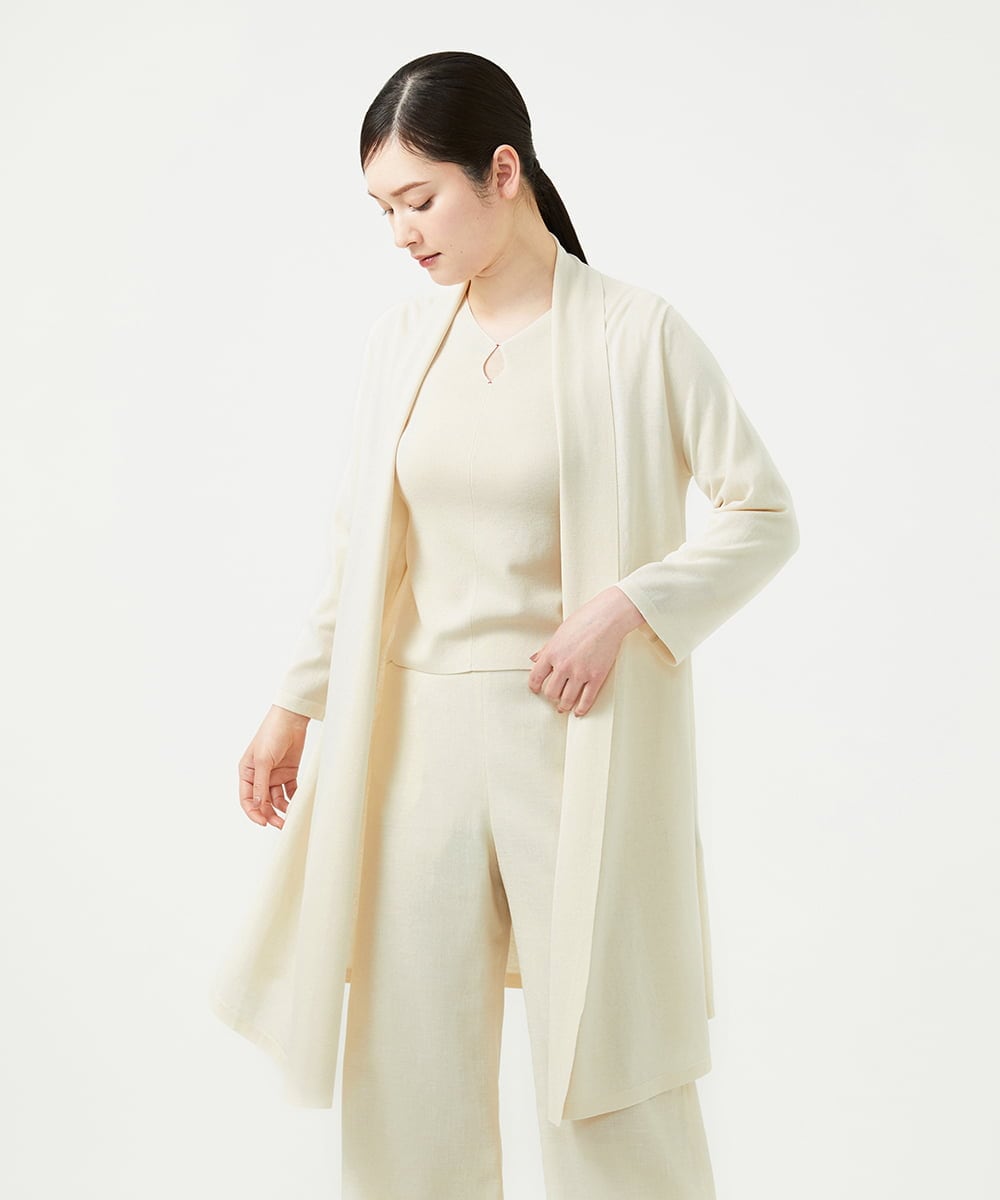 GBSGE03540 Sybilla(シビラ) アイスコットンロングカーディガン アイボリー