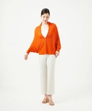 GBSGE50330 Sybilla(シビラ) ペーパーヤーンカーディガン オレンジ
