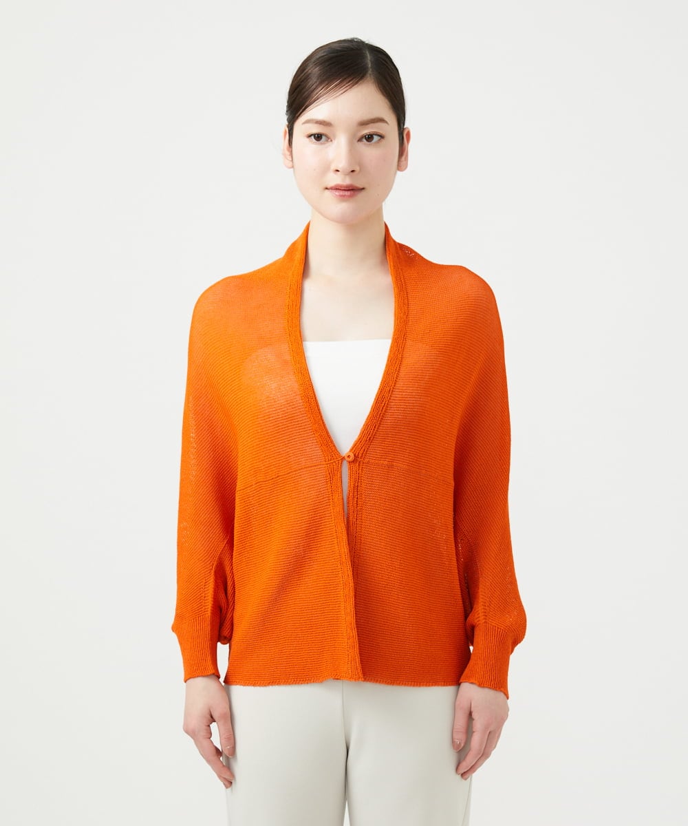 GBSGE50330 Sybilla(シビラ) ペーパーヤーンカーディガン オレンジ
