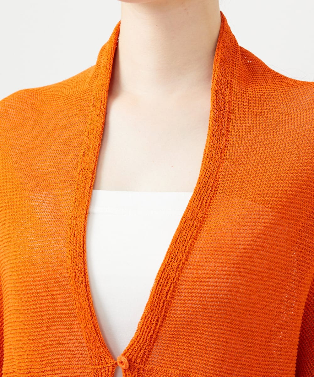 GBSGE50330 Sybilla(シビラ) ペーパーヤーンカーディガン オレンジ