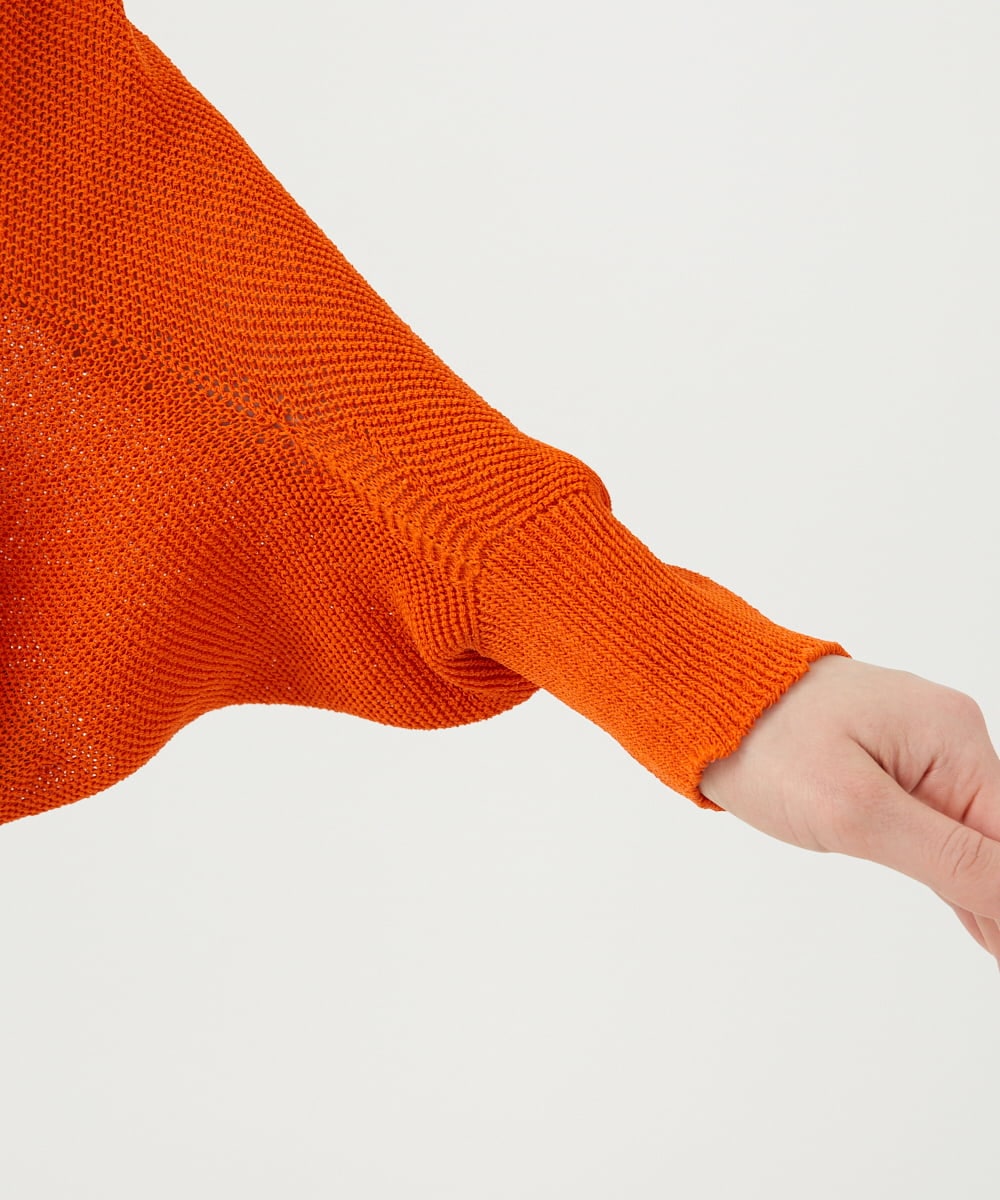 GBSGE50330 Sybilla(シビラ) ペーパーヤーンカーディガン オレンジ