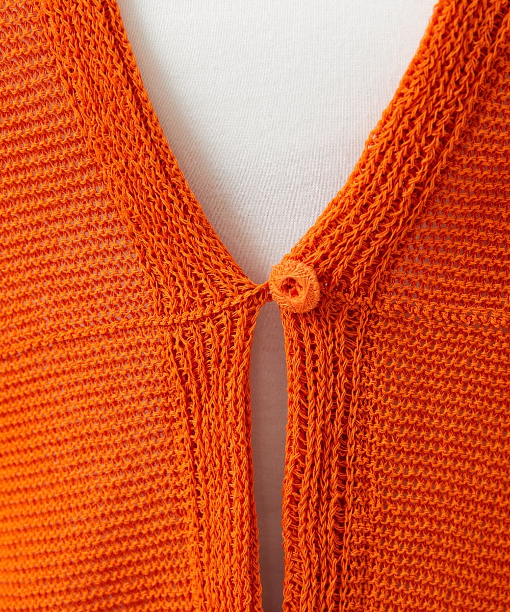 GBSGE50330 Sybilla(シビラ) ペーパーヤーンカーディガン オレンジ