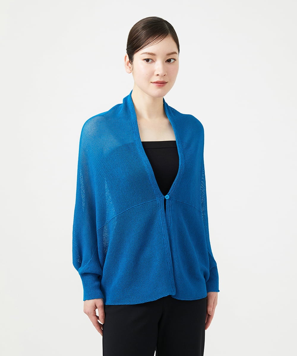 GBSGE50330 Sybilla(シビラ) ペーパーヤーンカーディガン ブルー