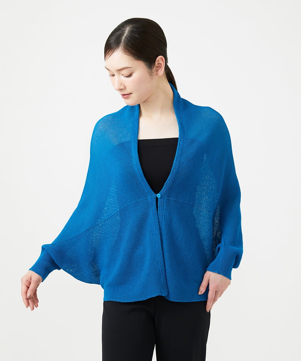 GBSGE50330 Sybilla(シビラ) ペーパーヤーンカーディガン ブルー