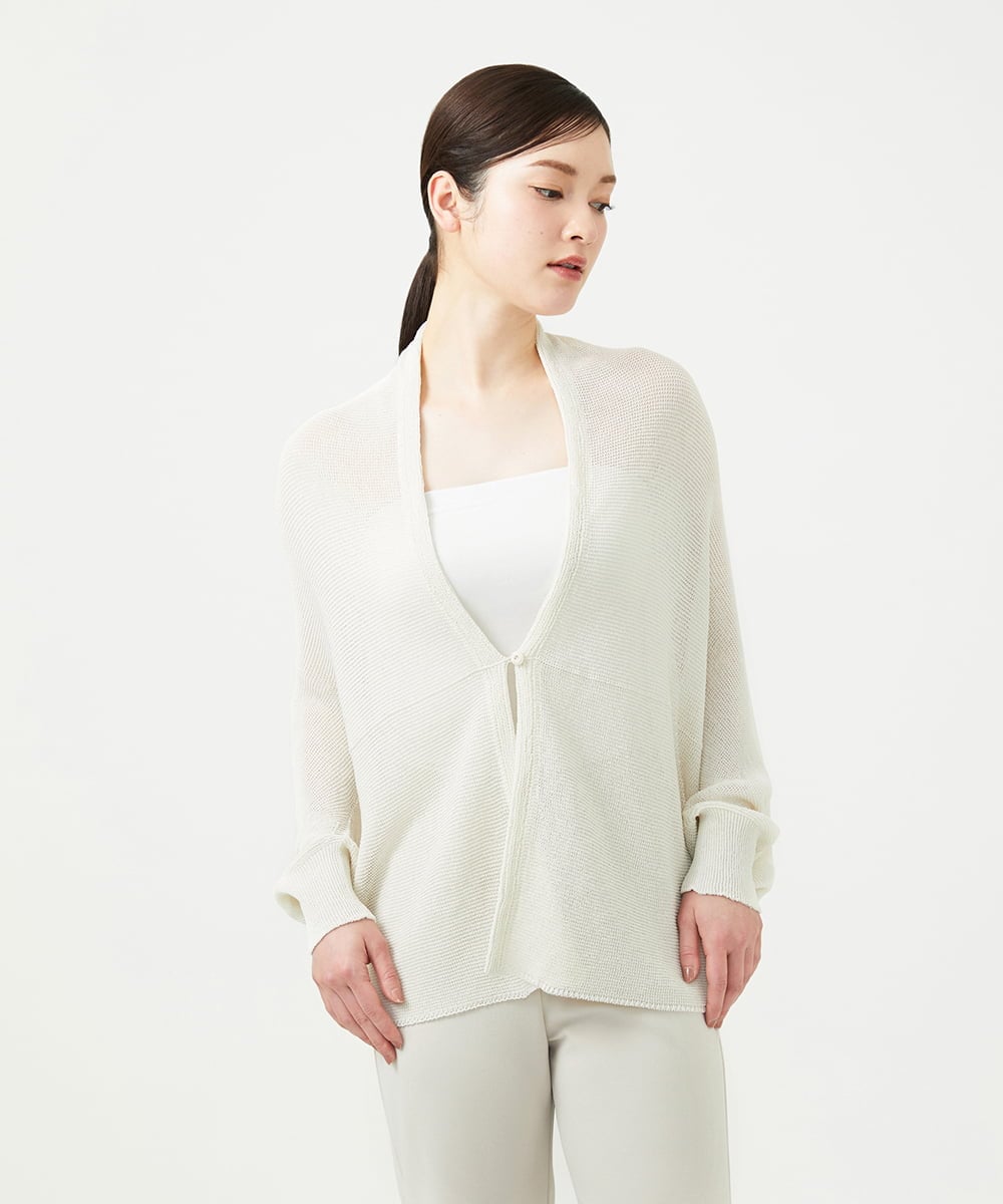 GBSGE50330 Sybilla(シビラ) ペーパーヤーンカーディガン アイボリー