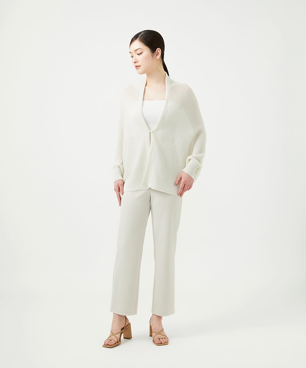 GBSGE50330 Sybilla(シビラ) ペーパーヤーンカーディガン アイボリー