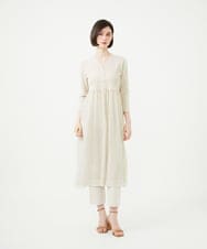 GBSGF01450 Sybilla(シビラ) シアー切り替えロングカーディガン アイボリー
