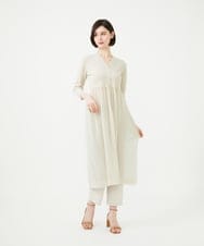 GBSGF01450 Sybilla(シビラ) シアー切り替えロングカーディガン アイボリー