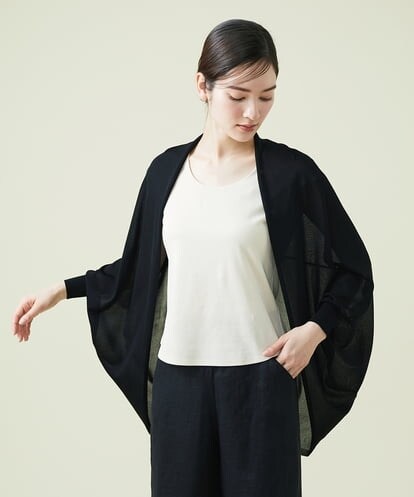 GBSGT02390 Sybilla 【MONOTONE】レーヨンフィラメントドレープカーディガン