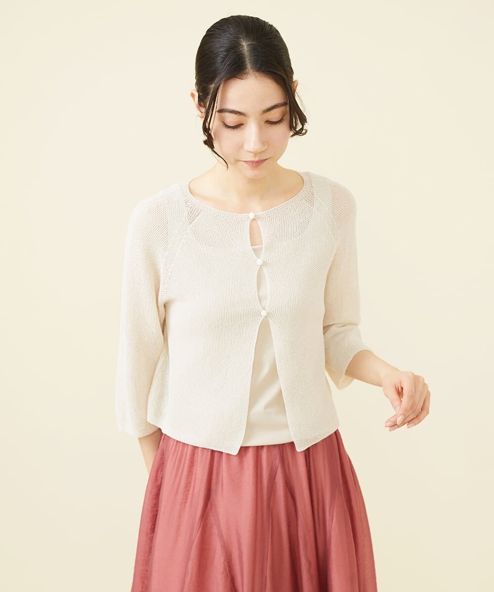 Sybilla / シビラ レーヨンストレッチショートカーディガン（ペーパー 