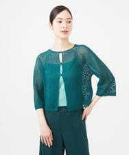 GBSHA70230 Sybilla(シビラ) ペーパーヤーンショートカーディガン グリーン