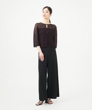 GBSHA70230 Sybilla(シビラ) ペーパーヤーンショートカーディガン ダークブラウン