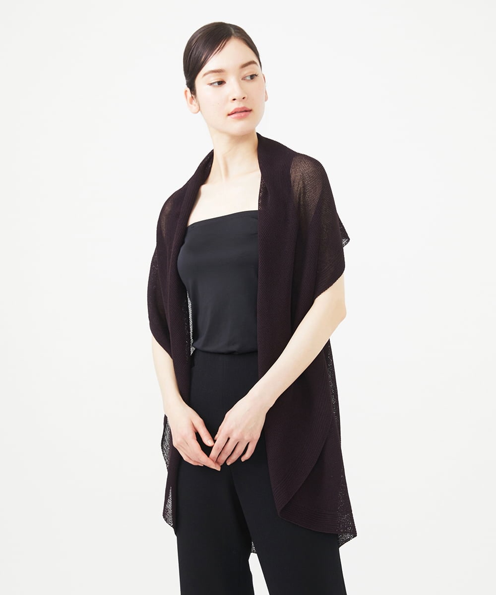 GBSHA71330 Sybilla(シビラ) ペーパーヤーンドレープジレ ダークブラウン