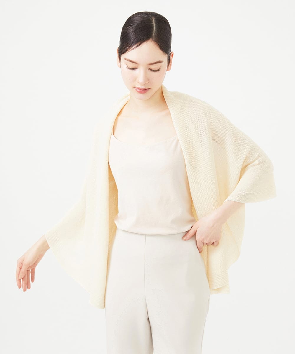 GBSHA71330 Sybilla(シビラ) ペーパーヤーンドレープジレ アイボリー