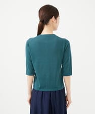 GBSHB31700 Sybilla(シビラ) フラワー刺繍五分袖カーディガン グリーン